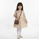 پیراهن دخترانه طرح یقه ب ب چهارخانه161040