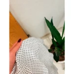 پیراهن نخی خال‌خالی پفکی - Image 7