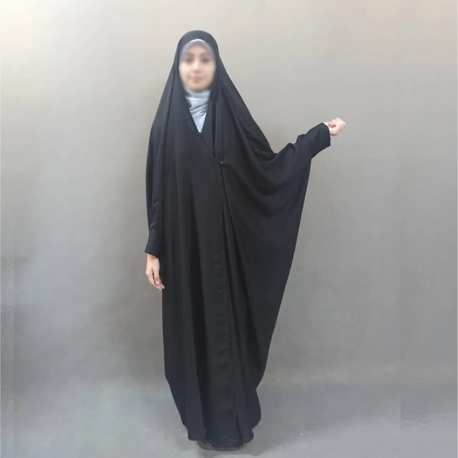 چادر-عربی-مشکی-بحرینی-6609 چادر عربی مشکی بحرینی - تصویر 1