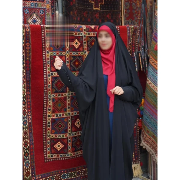 چادر مشکی بحرینی جواهردوزی پری کد 12088 - تصویر 3