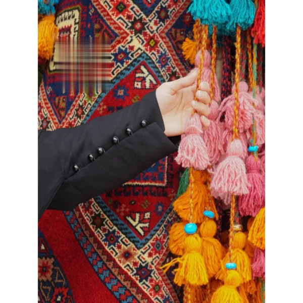 چادر مشکی بحرینی جواهردوزی پری کد 12088 - تصویر 4