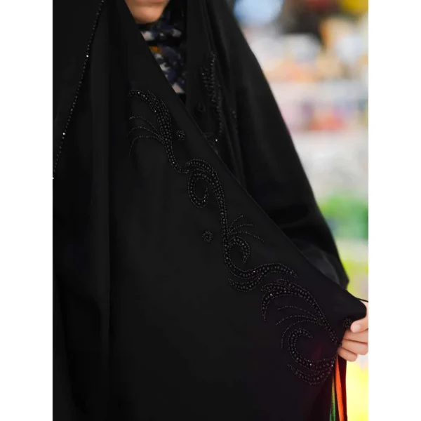 چادر مشکی عربی جواهردوزی آتنا کد 12090 - تصویر 3