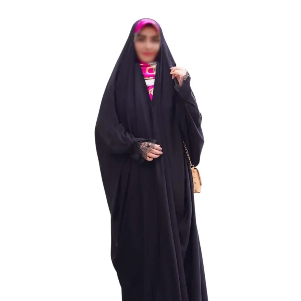 چادر مشکی عربی جواهردوزی آلاله کد 12093 - Image 4