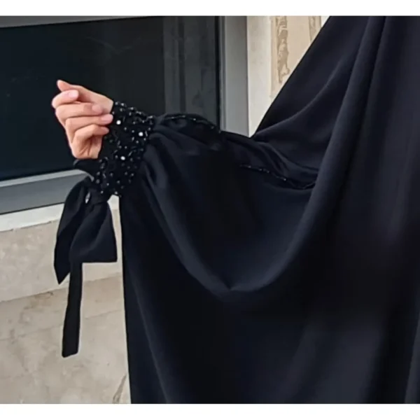 چادر مشکی عربی جواهردوزی تسنیم کد 12041 - تصویر 2