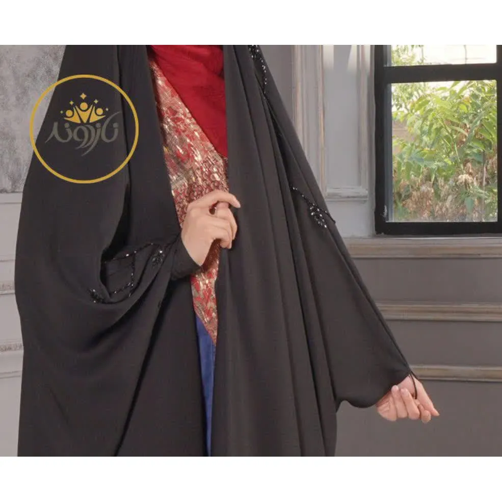 چادر-مشکی-عربی-جواهردوزی-ثنا-کد-12046-6047 چادر مشکی عربی جواهردوزی ثنا کد 12046 - Image 1