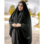 چادر مشکی عربی جواهردوزی مروارید کد 12065 - Image 4