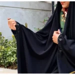 چادر مشکی عربی جواهردوزی ملکه کد 12038 - Image 3