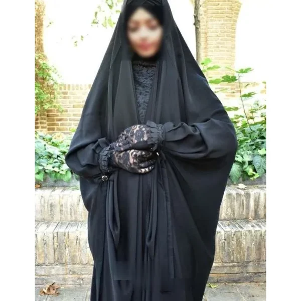 چادر مشکی عربی جواهردوزی هدی کد 12076 - تصویر 6