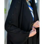 چادر مشکی عربی جواهردوزی پرند کد 12049 - Image 2