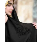 چادر مشکی عربی جواهردوزی پروانه کد 12062 - Image 4