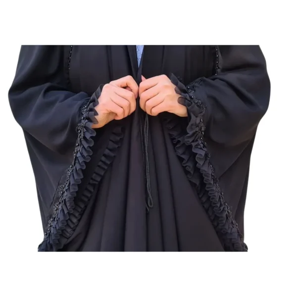 چادر مشکی عربی جواهردوزی یاسمین صدف کد 12036 - تصویر 2