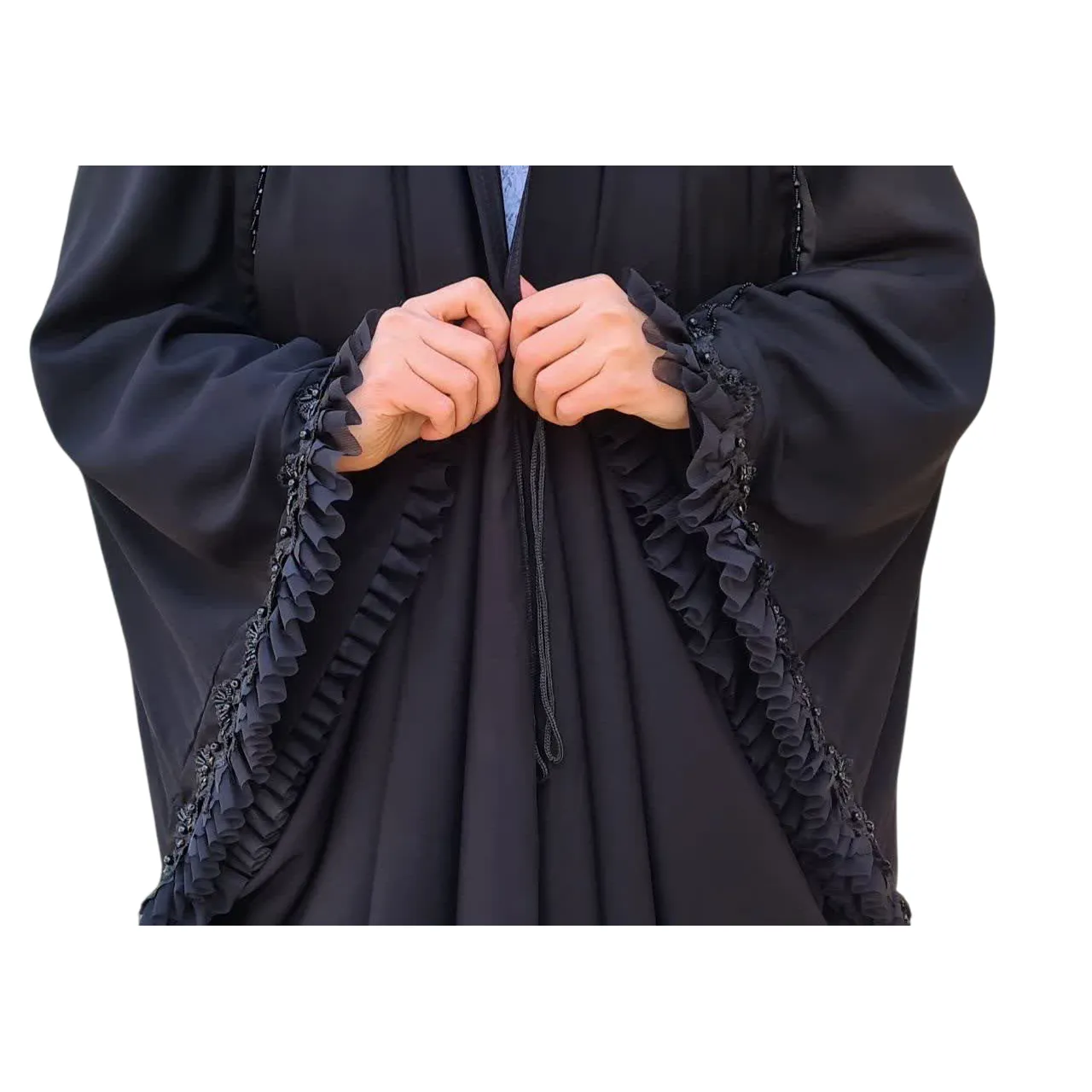 چادر-مشکی-عربی-جواهردوزی-یاسمین-صدف-کد-12036-6037 چادر مشکی عربی جواهردوزی یاسمین صدف کد 12036 - Image 1