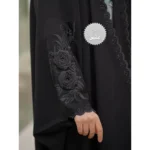 چادر مشکی عربی گلدوزی عقیق کد 12015 - Image 4