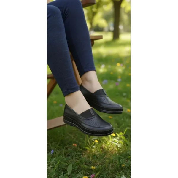 کفش طبی زنانه چرم با پد خارپاشنه طرح (p shoes 06) - تصویر 3