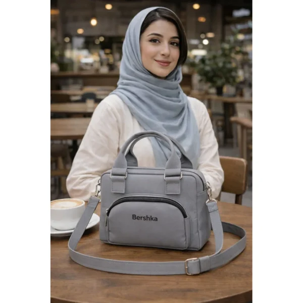کیف دوشی زنانه 4 زیپ کار مشهد طرح (A bershka) - Image 3
