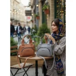 کیف دوشی زنانه 4 زیپ کار مشهد طرح (A bershka) - Image 4