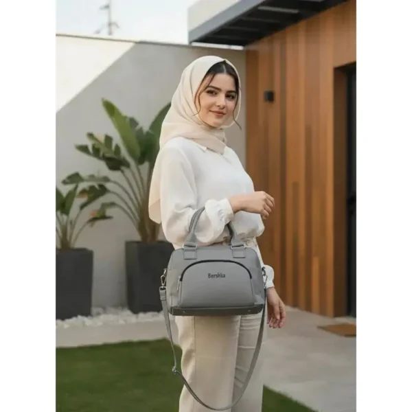 کیف دوشی زنانه 4 زیپ کار مشهد طرح (A bershka) - Image 5