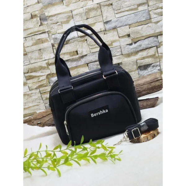کیف دوشی زنانه 4 زیپ کار مشهد طرح (A bershka) - Image 14