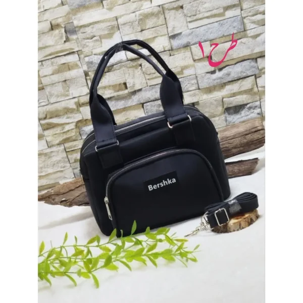 کیف دوشی زنانه 4 زیپ کار مشهد طرح (A bershka) - تصویر 9