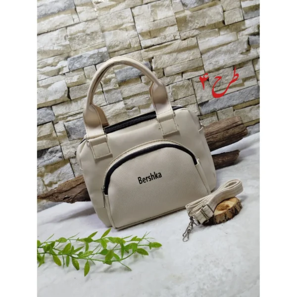 کیف دوشی زنانه 4 زیپ کار مشهد طرح (A bershka) - تصویر 16