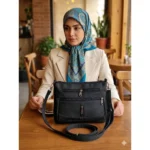 کیف دوشی زنانه 6 زیپ کار مشهد طرح (A 6zipper 01)