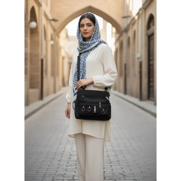 کیف دوشی زنانه 9 جیب کار مشهد طرح (A 9pocket01) - Image 2