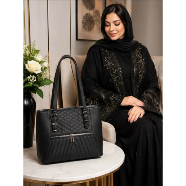 کیف زنانه گلدوزی 2 سگک کار مشهد طرح (A embroidery 01) - Image 7