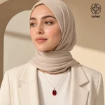 گردن بند استیل طرح یاقوت کد 0227002 - Image 3