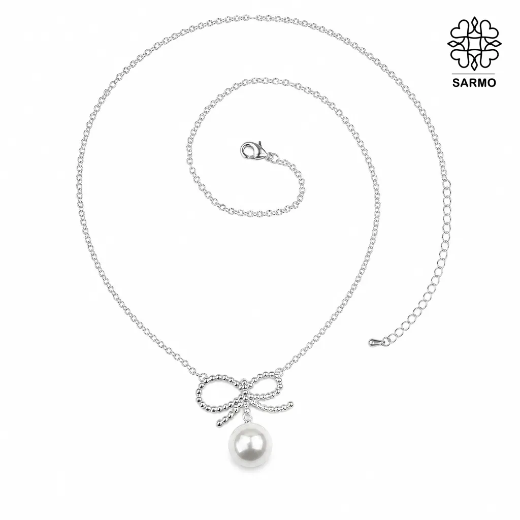 گردن-بند-طرح-پاپیون-مروارید-نقره-ای-کد-407407139-1045-lXFEv گردنبند پاپیون مرواریدی نقره ای استیل کد 407407139 - Image 1