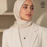گردنبند استیل ونکلیف تک گل مشکی طلایی کد 509428062 - Image 3