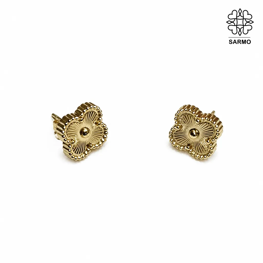 گوشواره-ونکلیف-طلایی-کد-509428015-1026-tJwsq گوشواره استیل ونکلیف طلایی کد 509428015 - Image 1