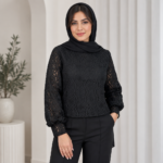 شومیز گیپور خورشید مشکی