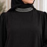 عبا ژاکلین آرینا مشکی - تصویر 4