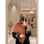 روسری ابریشم تک رنگ - تصویر 12