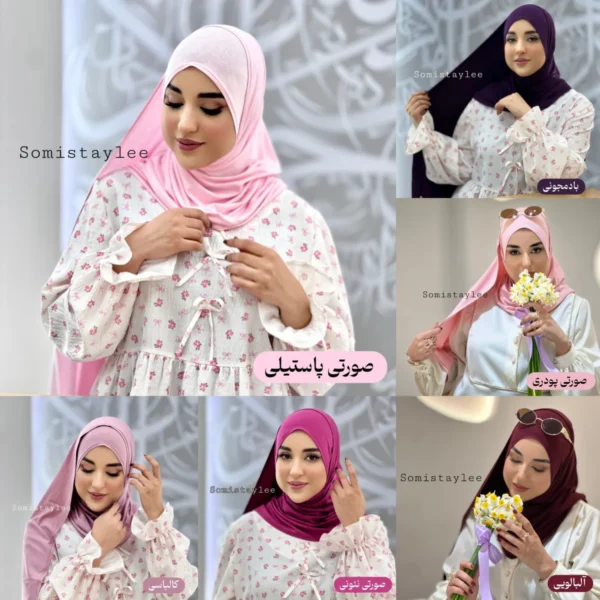 شال کشی کویتی طیف صورتی - تصویر 2