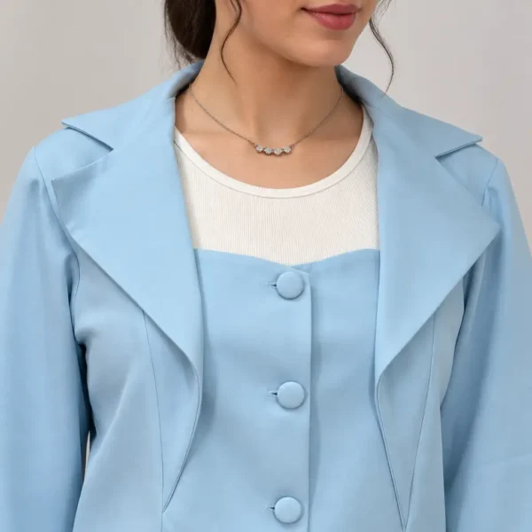 کراپ کت مازراتی روژین آبی - تصویر 3