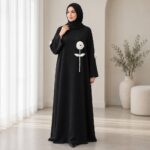 عبا ژاکلین رزا مشکی سفید