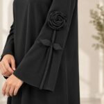 عبا ژاکلین رزا مشکی مشکی - تصویر 2