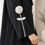 عبا ژاکلین رزا مشکی سفید - تصویر 2