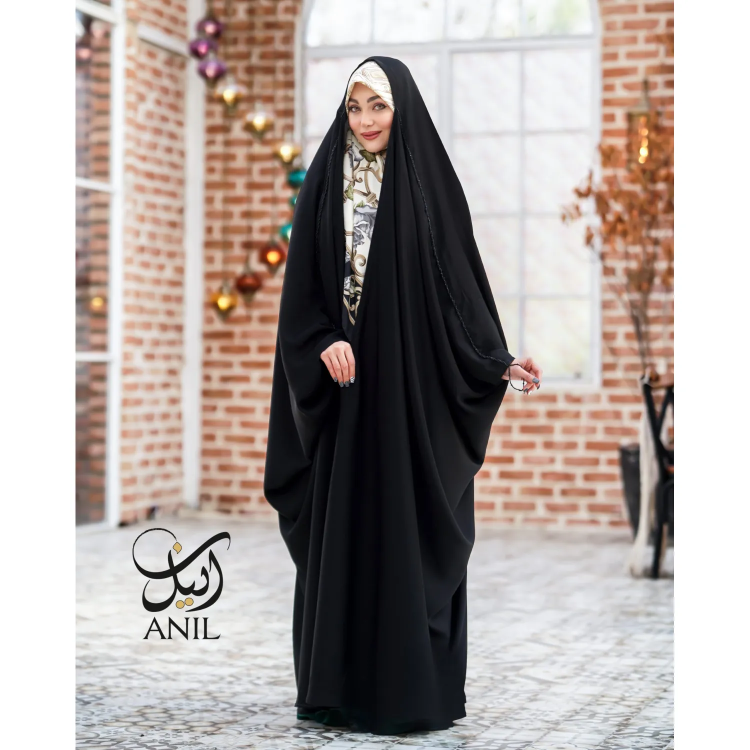 چادر-عربی-پرکار-1195-f7YUN چادر عربی پرکار - تصویر 1