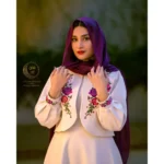 کت و سارافون کرپ باربی دلارام گلدوزی - تصویر 7